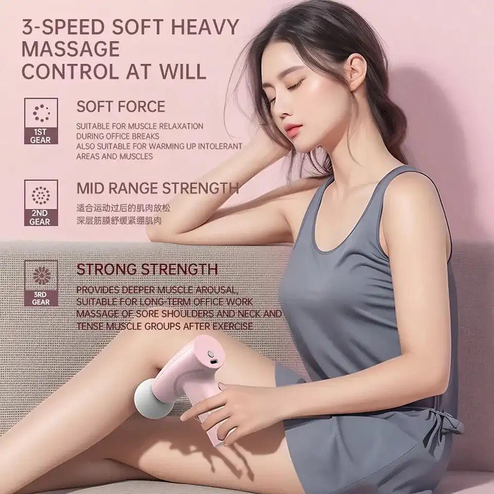 Mini Portable Fascia Gun- For relaxing muscle and gentle massage at Home