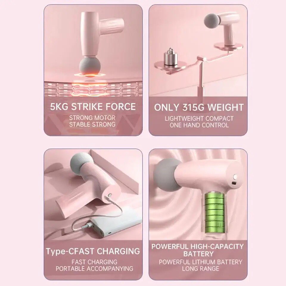 Mini Portable Fascia Gun- For relaxing muscle and gentle massage at Home